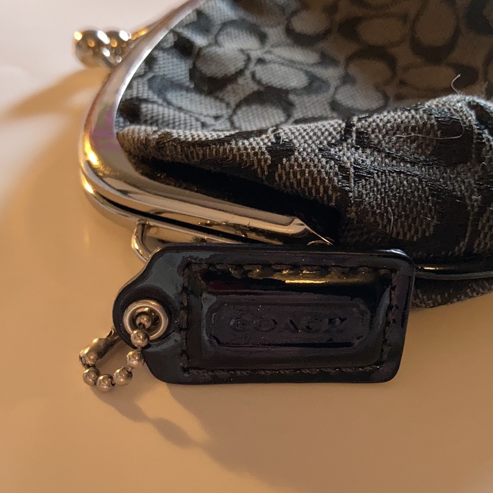 Black COACH change purse